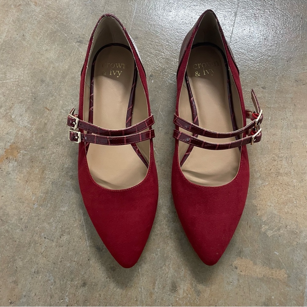 Crown & Ivy Sahara Flats 8.5 M red